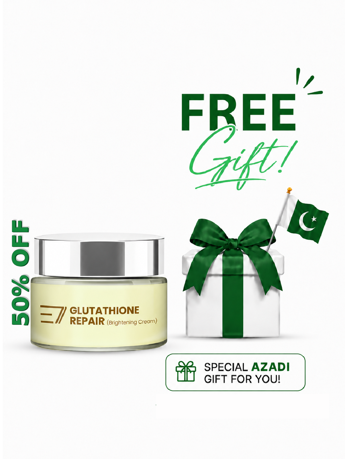 Glutathione Brightening Cream Glow and Repair Elaris7