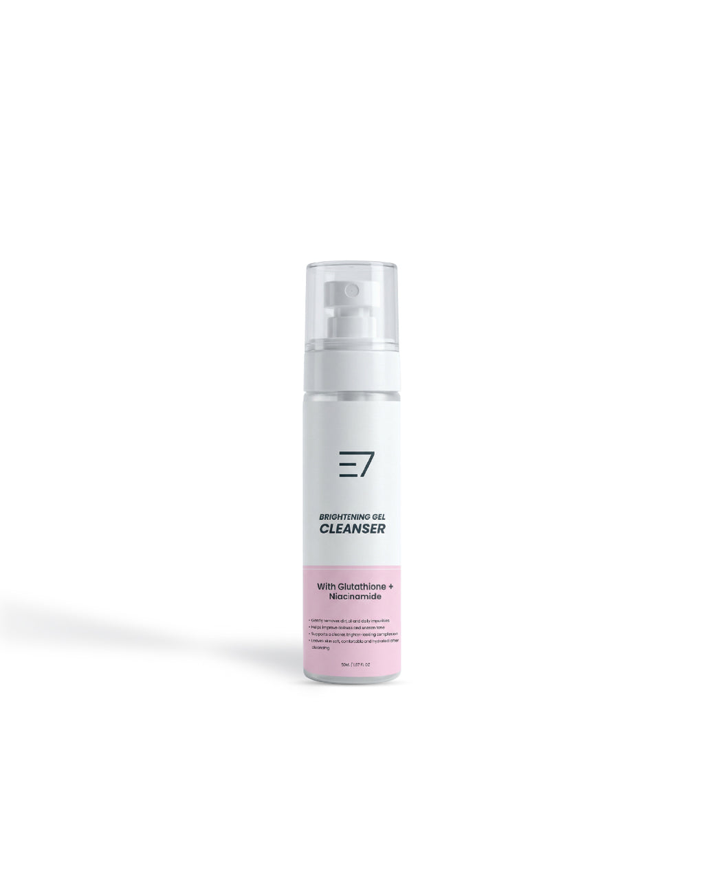 Elaris7 Brightening Gel Cleanser bottle
Cleanse and Glow gel cleanser for dull skin
