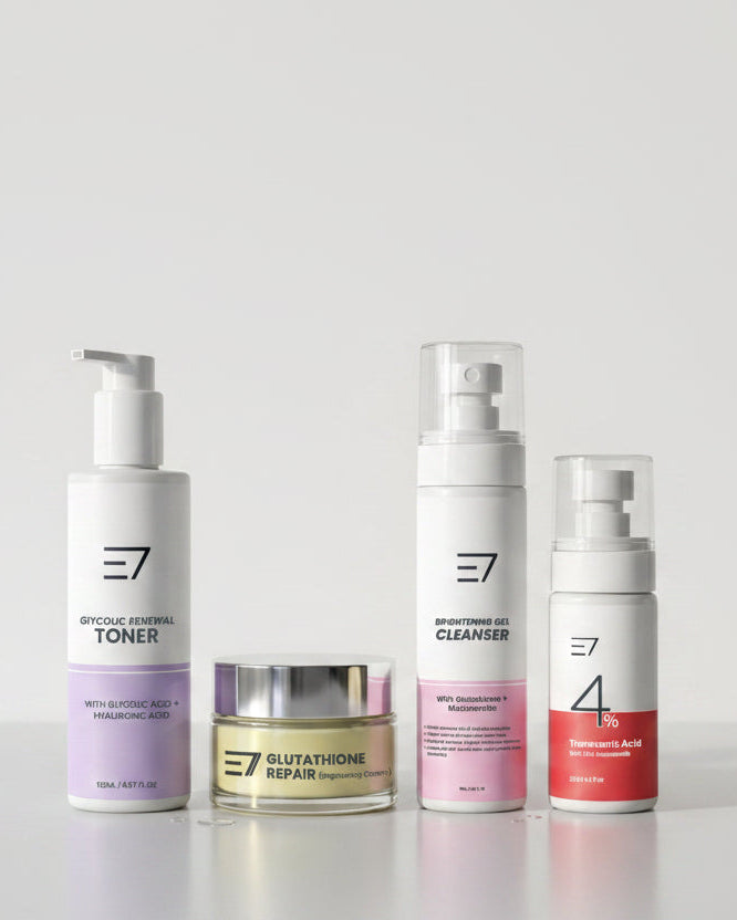 Elaris7 skincare routine kit
glass skin brightening routine
halal Korean skincare set
hyperpigmentation skincare bundle
radiance skincare gift set