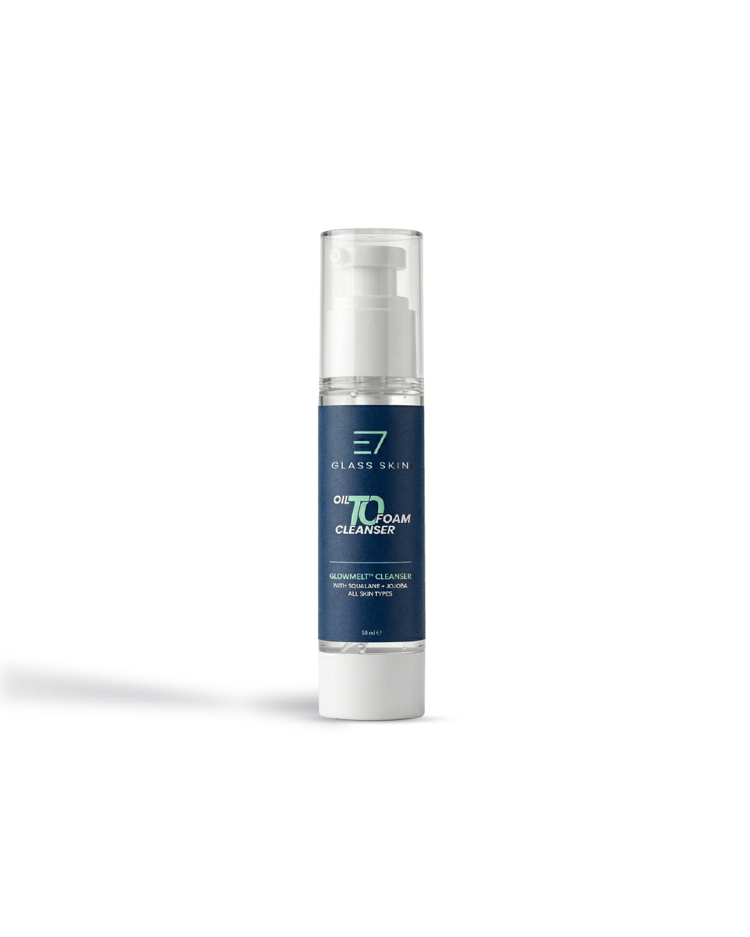 Elaris7 Oil-to-Foam Cleanser bottle
Oil-to-Foam Cleanser dissolving makeup