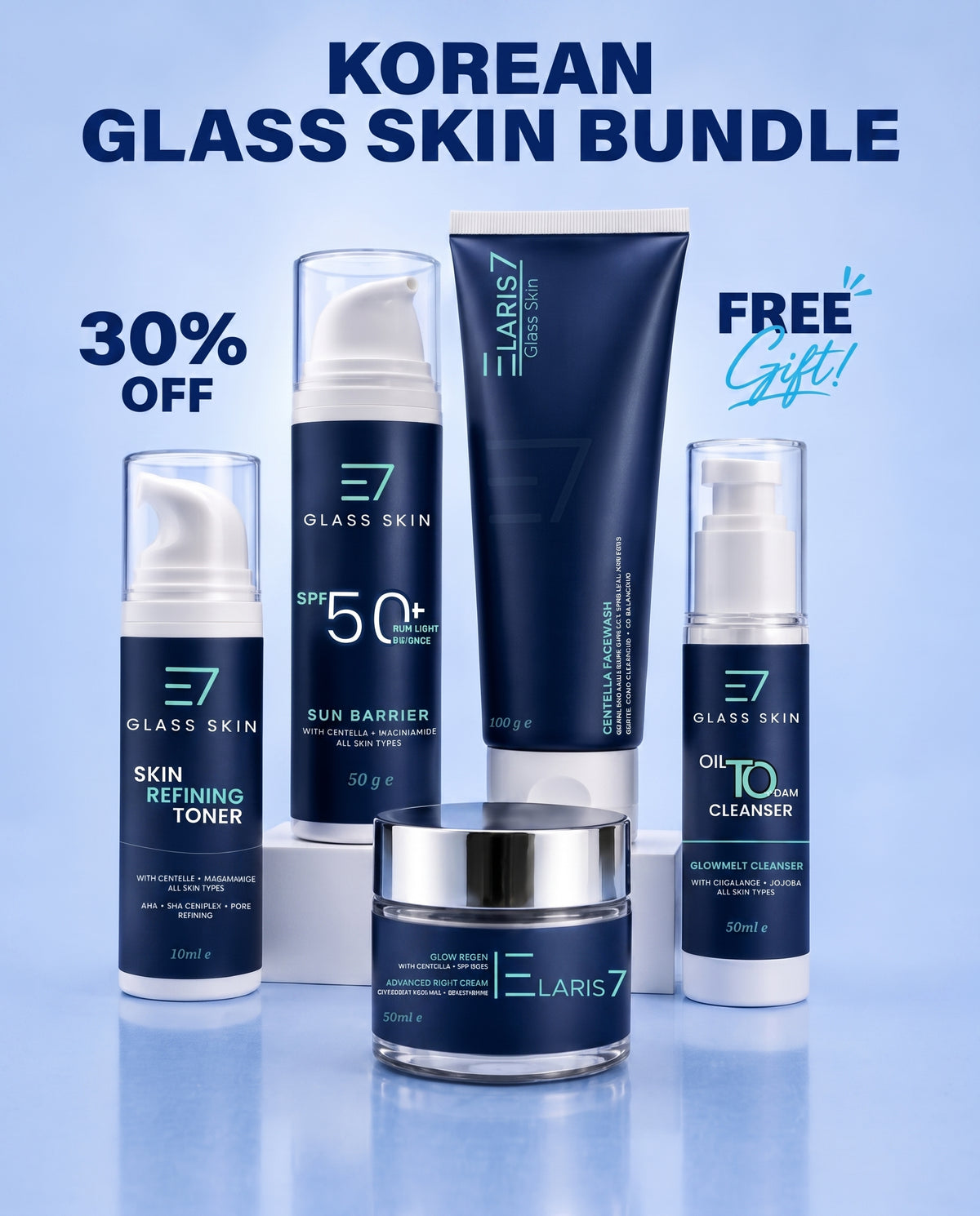 E7 Glass Skin Set | Hydrate, Smooth & Glow