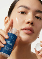 Halal Korean toner Elaris7 packaging
Applying Elaris7 toner to skin